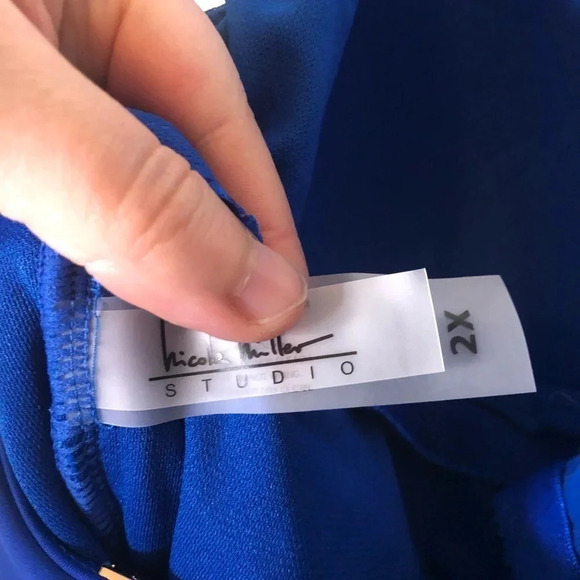 NWT Nicole Miller Criss Cross Swimsuit 2X - Picture 6 of 9